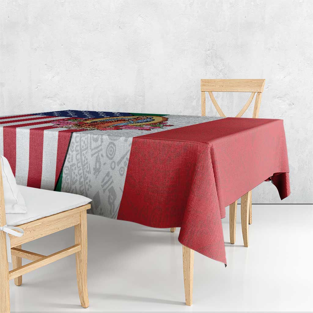 Guadalupe Virgin Mary Tablecloth Mexican American Flag - Wonder Print Shop