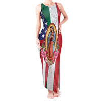 Guadalupe Virgin Mary Tank Maxi Dress Mexican American Flag - Wonder Print Shop