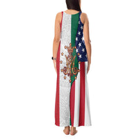 Guadalupe Virgin Mary Tank Maxi Dress Mexican American Flag - Wonder Print Shop