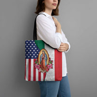 Guadalupe Virgin Mary Tote Bag Mexican American Flag - Wonder Print Shop