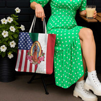 Guadalupe Virgin Mary Tote Bag Mexican American Flag - Wonder Print Shop