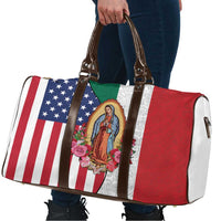 Guadalupe Virgin Mary Travel Bag Mexican American Flag - Wonder Print Shop