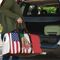 Guadalupe Virgin Mary Travel Bag Mexican American Flag - Wonder Print Shop