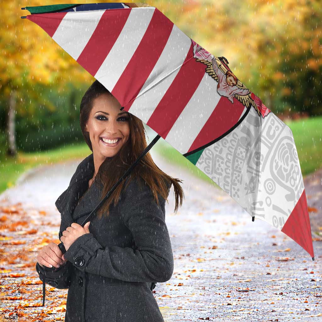 Guadalupe Virgin Mary Umbrella Mexican American Flag - Wonder Print Shop