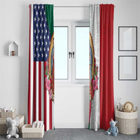 Guadalupe Virgin Mary Window Curtain Mexican American Flag - Wonder Print Shop
