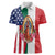 Guadalupe Virgin Mary Women Polo Shirt Mexican American Flag - Wonder Print Shop