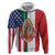 Guadalupe Virgin Mary Zip Hoodie Mexican American Flag - Wonder Print Shop