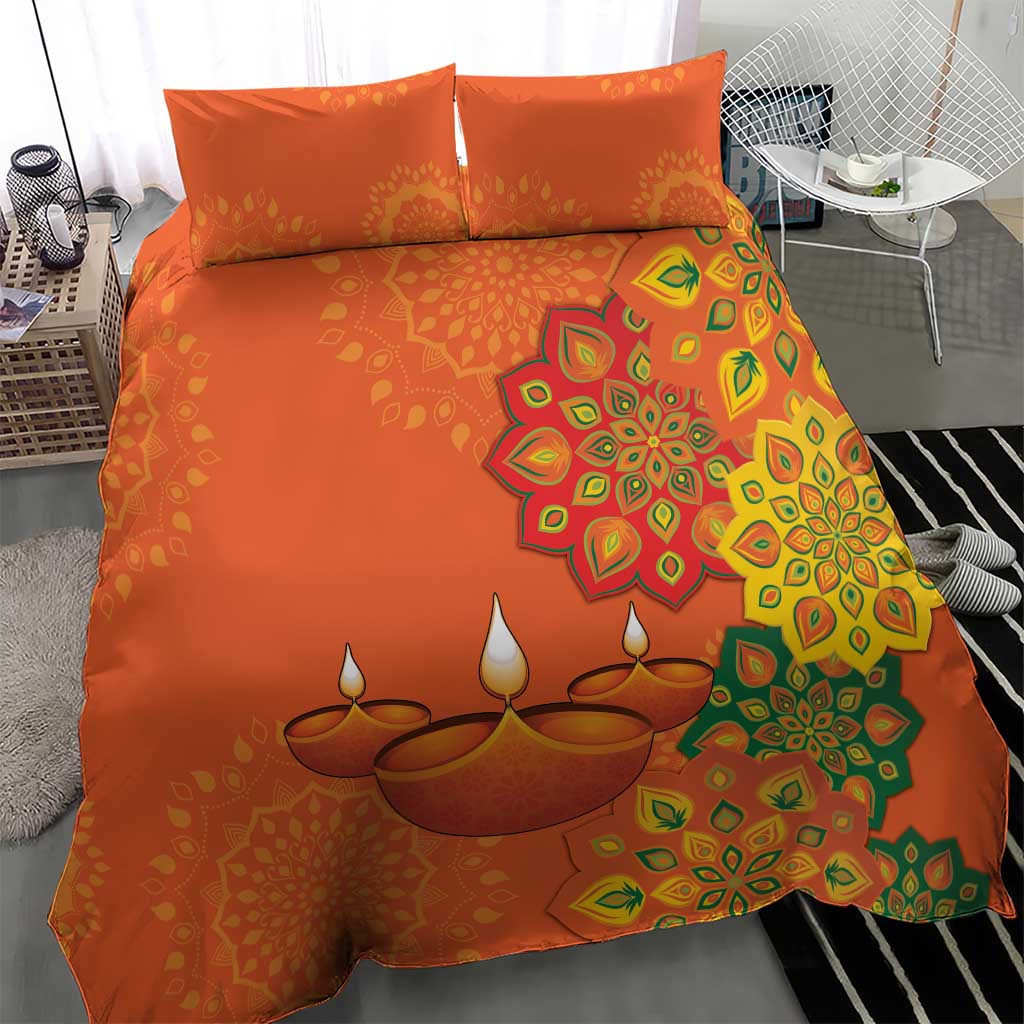 Happy Diwali India Bedding Set With Rangoli Patterns - Wonder Print Shop
