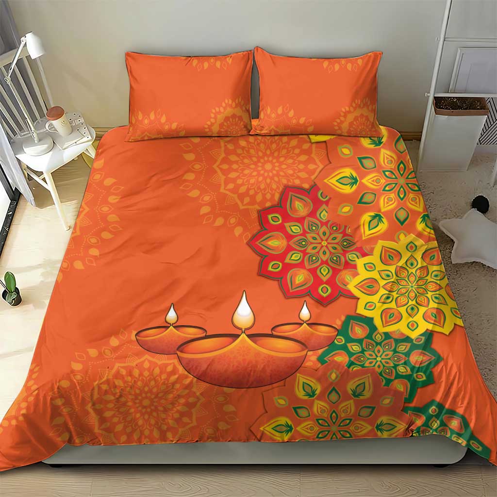 Happy Diwali India Bedding Set With Rangoli Patterns - Wonder Print Shop