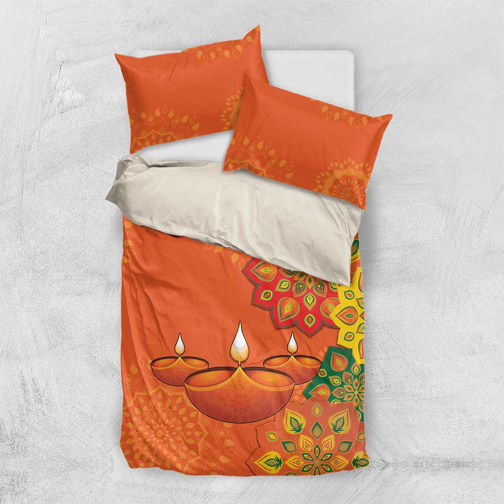 Happy Diwali India Bedding Set With Rangoli Patterns - Wonder Print Shop