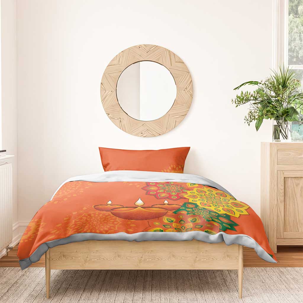 Happy Diwali India Bedding Set With Rangoli Patterns - Wonder Print Shop