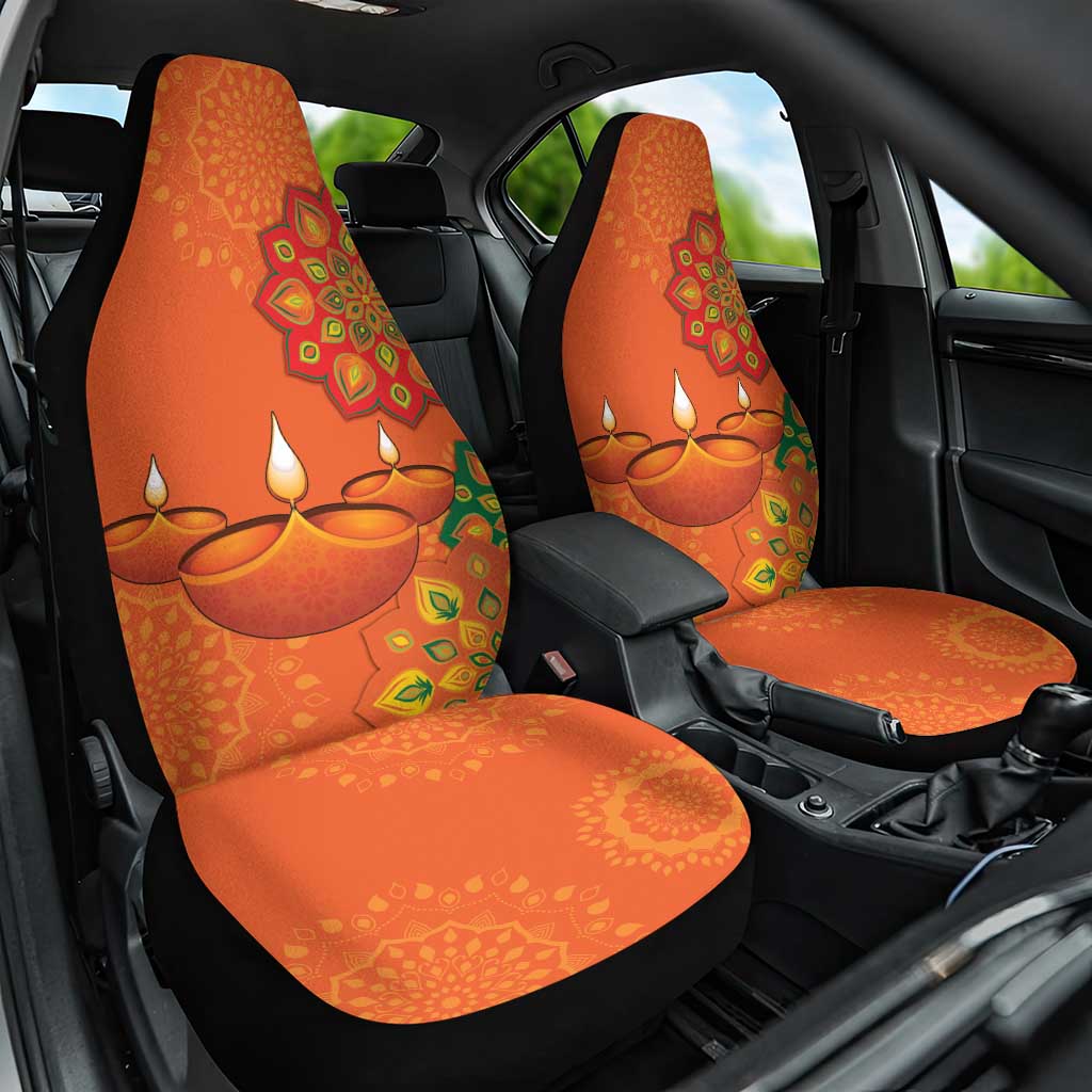 Happy Diwali India Car Seat Cover With Rangoli Patterns - Wonder Print Shop