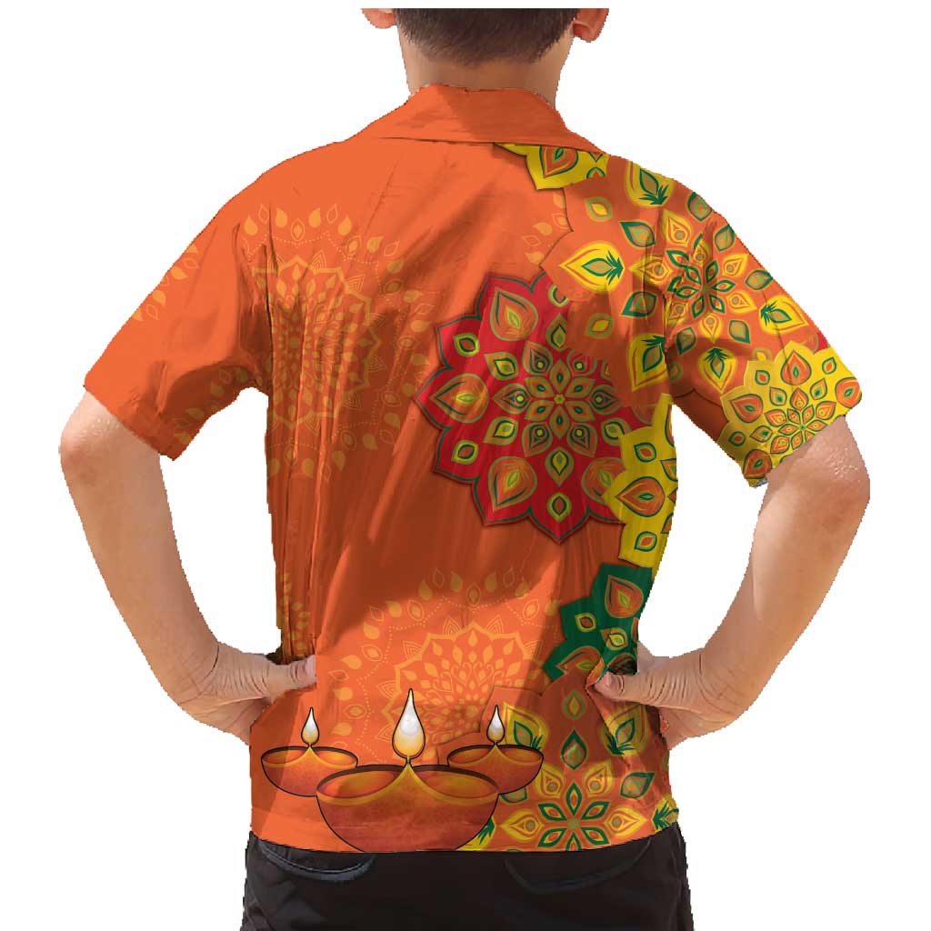 Happy Diwali India Family Matching Mermaid Dress and Hawaiian Shirt With Rangoli Patterns - Wonder Print Shop