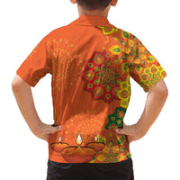 Happy Diwali India Family Matching Puletasi and Hawaiian Shirt With Rangoli Patterns - Wonder Print Shop