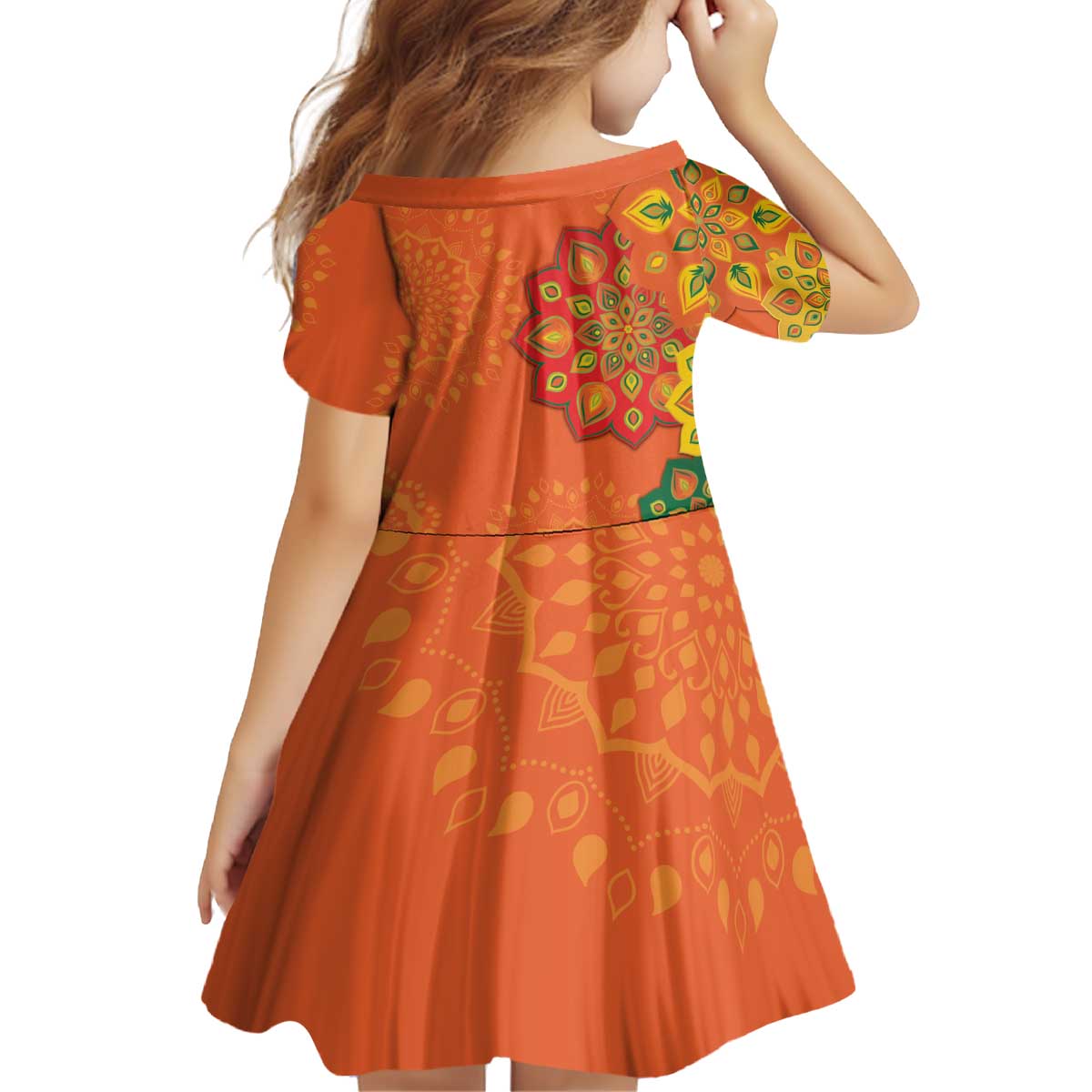 Happy Diwali India Family Matching Puletasi and Hawaiian Shirt With Rangoli Patterns - Wonder Print Shop