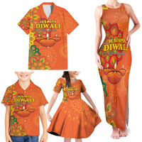 Happy Diwali India Family Matching Tank Maxi Dress and Hawaiian Shirt With Rangoli Patterns - Wonder Print Shop