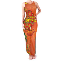 Happy Diwali India Family Matching Tank Maxi Dress and Hawaiian Shirt With Rangoli Patterns - Wonder Print Shop