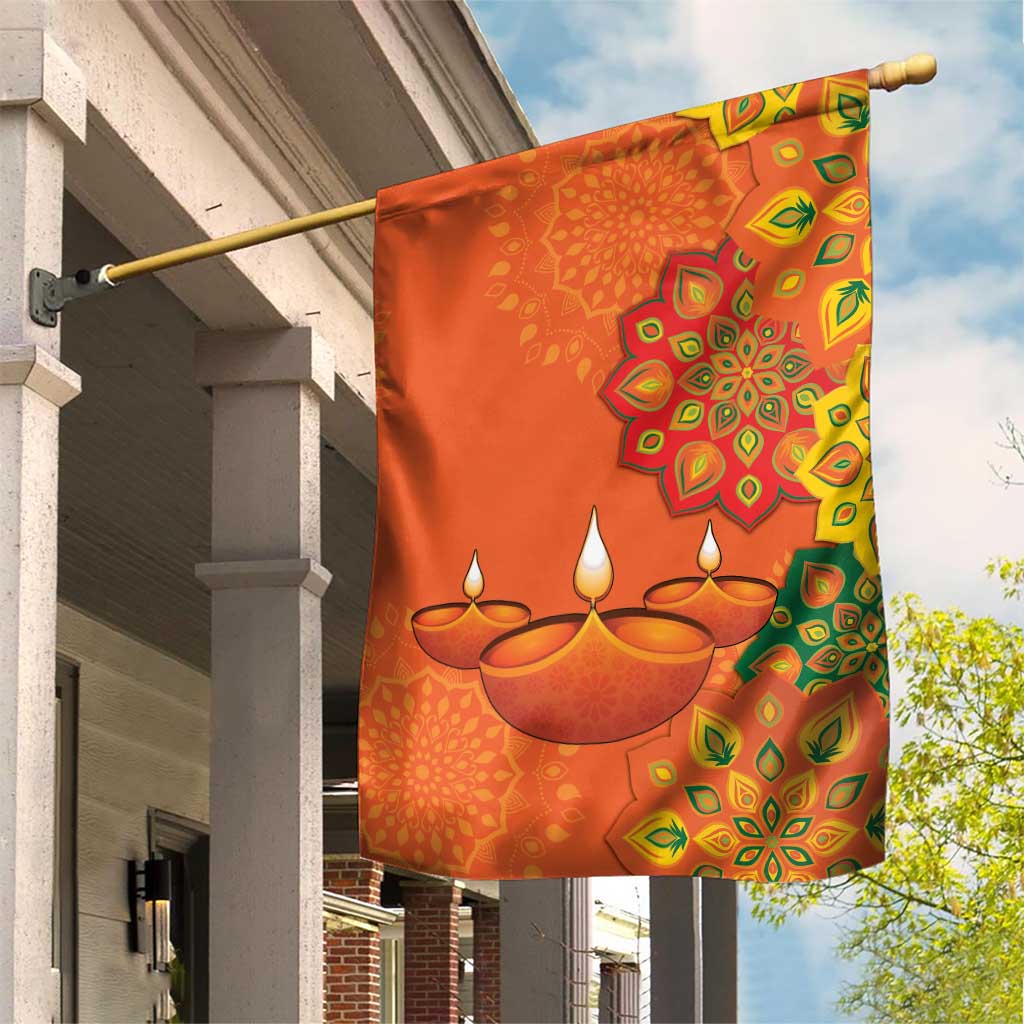 Happy Diwali India Garden Flag With Rangoli Patterns - Wonder Print Shop