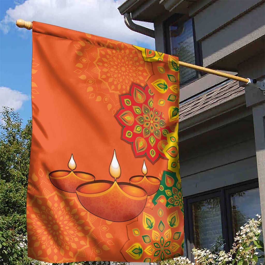 Happy Diwali India Garden Flag With Rangoli Patterns - Wonder Print Shop