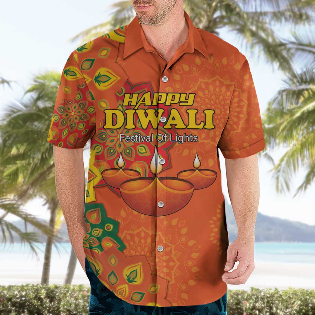Happy Diwali India Hawaiian Shirt With Rangoli Patterns - Wonder Print Shop