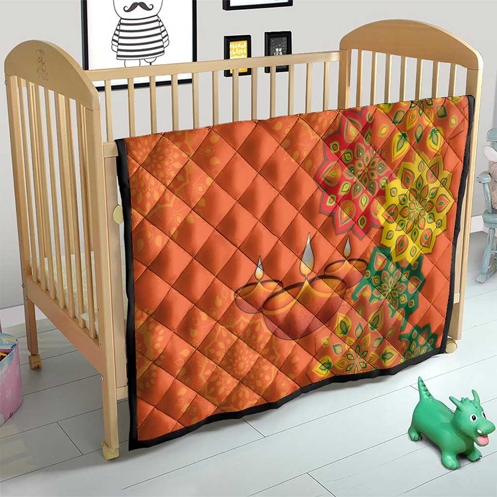 Happy Diwali India Quilt With Rangoli Patterns - Wonder Print Shop