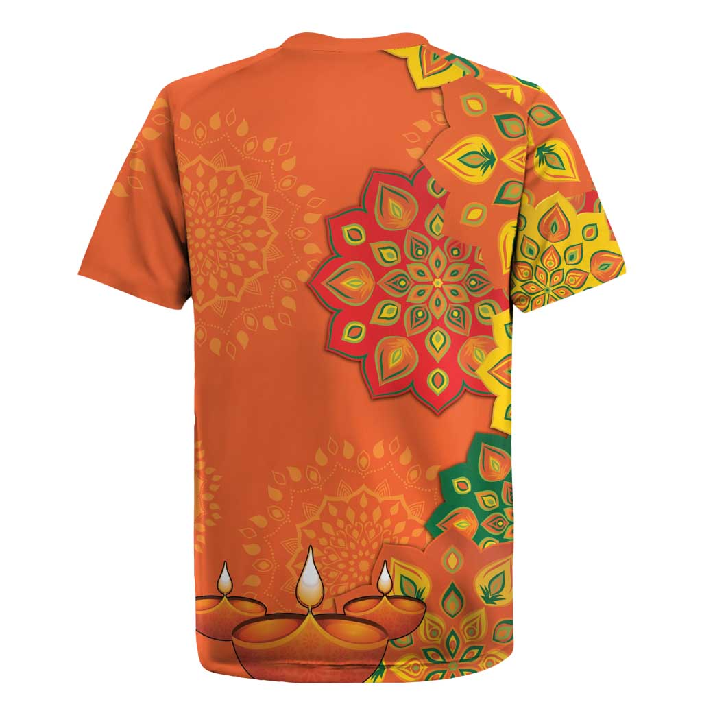 Happy Diwali India Rugby Jersey With Rangoli Patterns - Wonder Print Shop