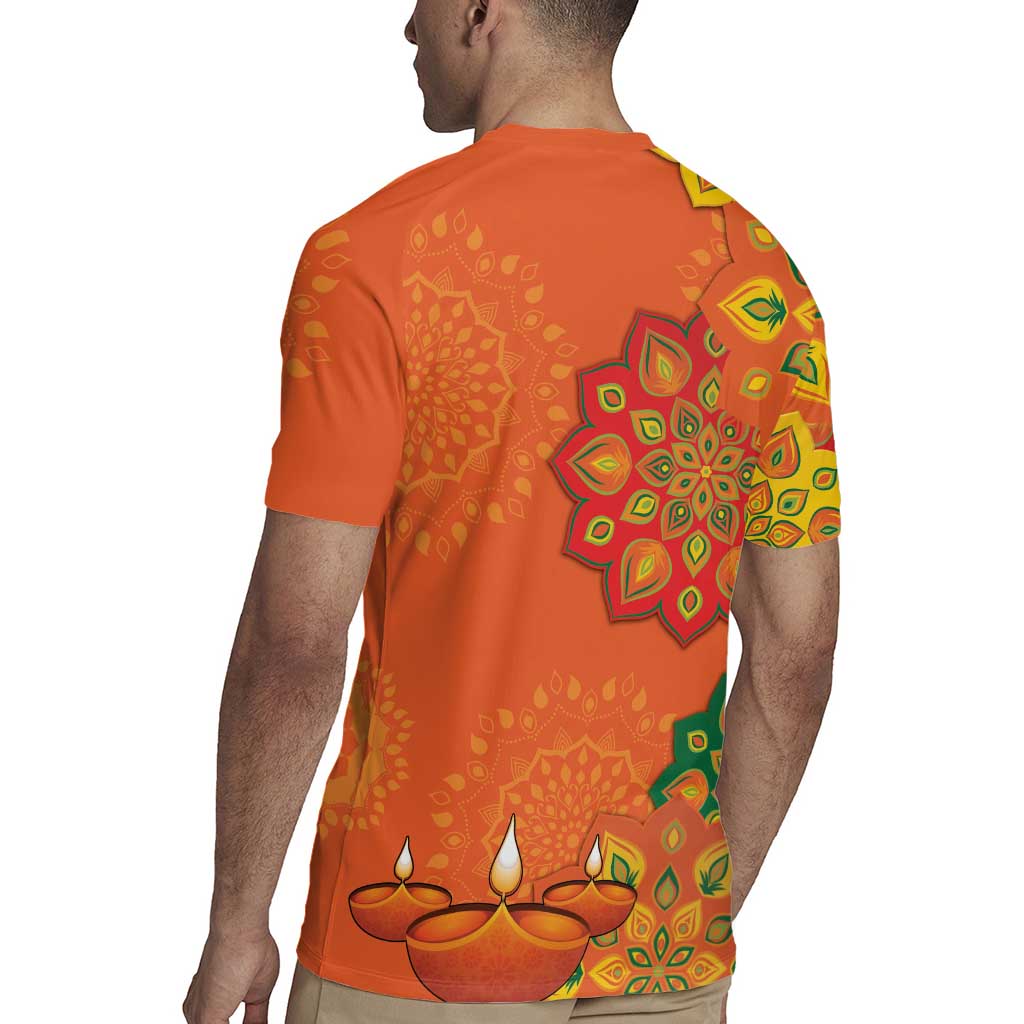 Happy Diwali India Rugby Jersey With Rangoli Patterns - Wonder Print Shop