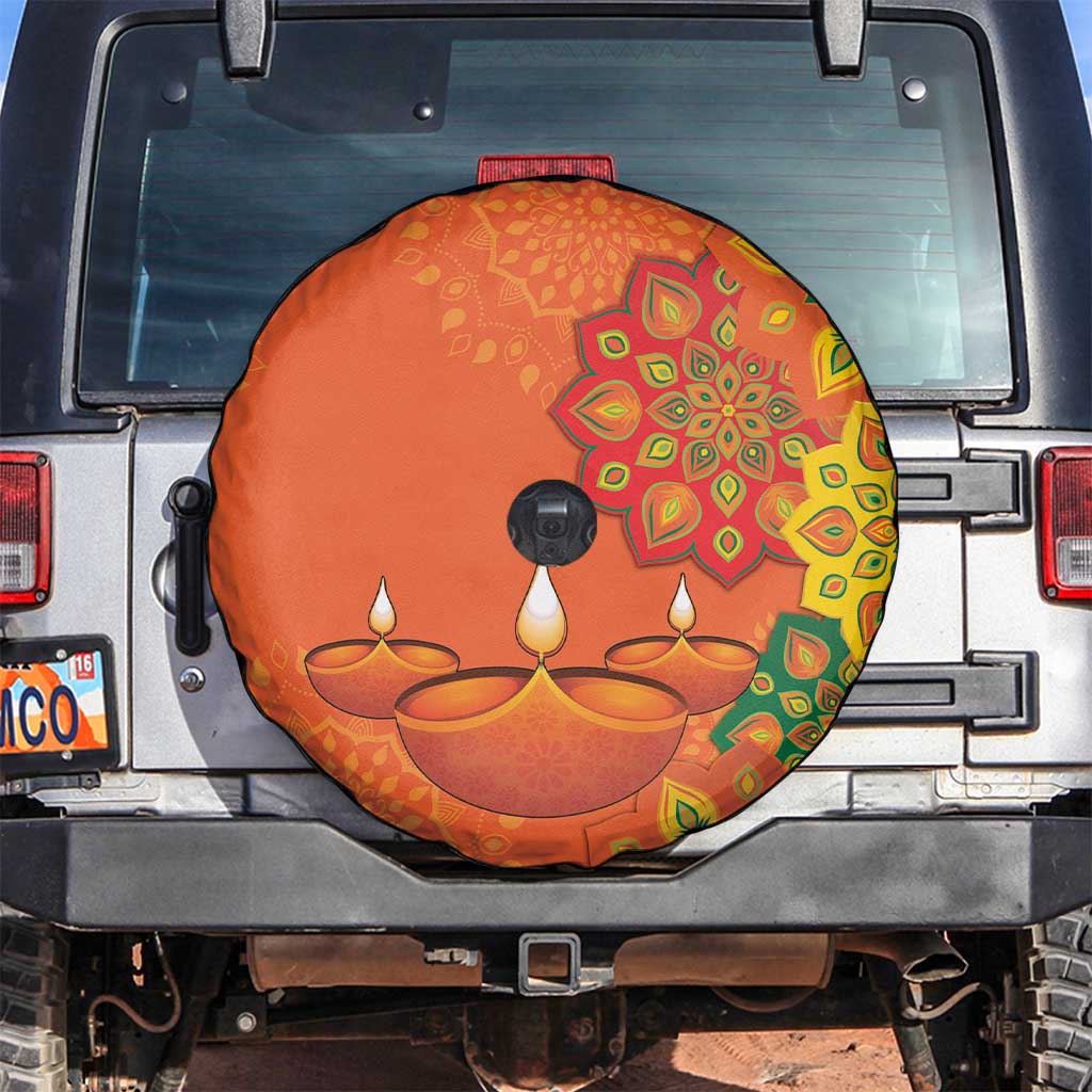 Happy Diwali India Spare Tire Cover With Rangoli Patterns - Wonder Print Shop