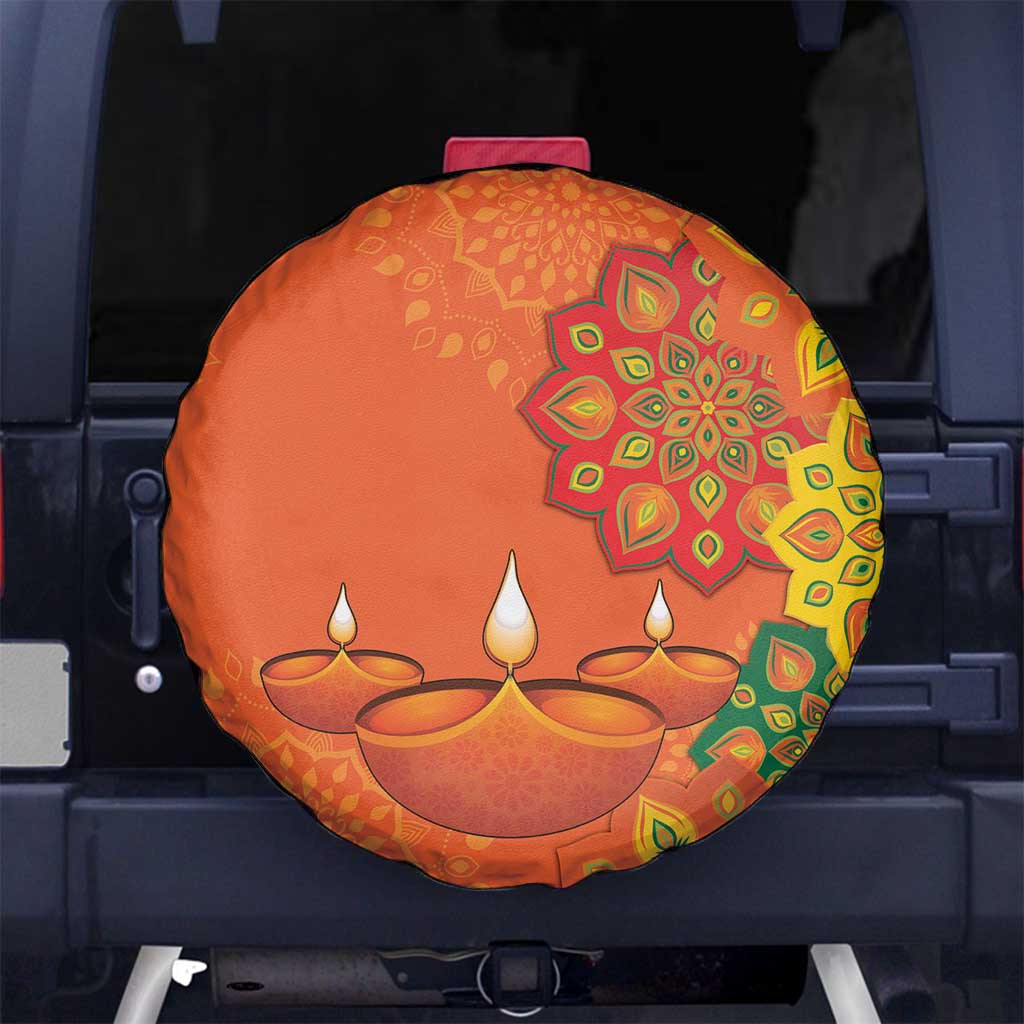 Happy Diwali India Spare Tire Cover With Rangoli Patterns - Wonder Print Shop