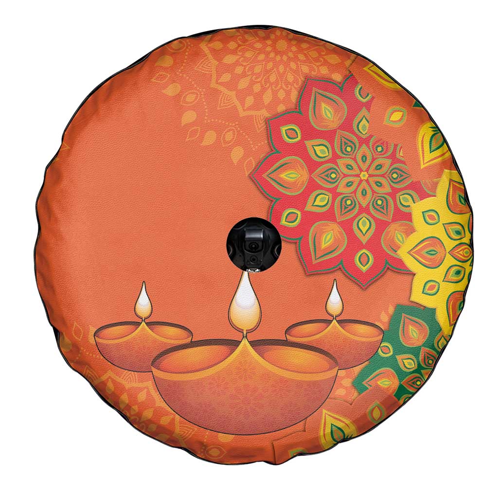 Happy Diwali India Spare Tire Cover With Rangoli Patterns - Wonder Print Shop