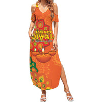 Happy Diwali India Summer Maxi Dress With Rangoli Patterns - Wonder Print Shop