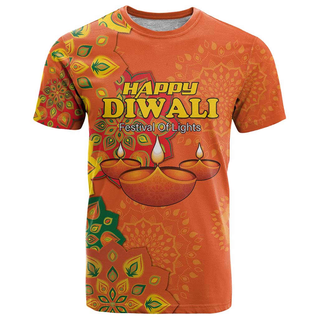 Happy Diwali India T Shirt With Rangoli Patterns - Wonder Print Shop