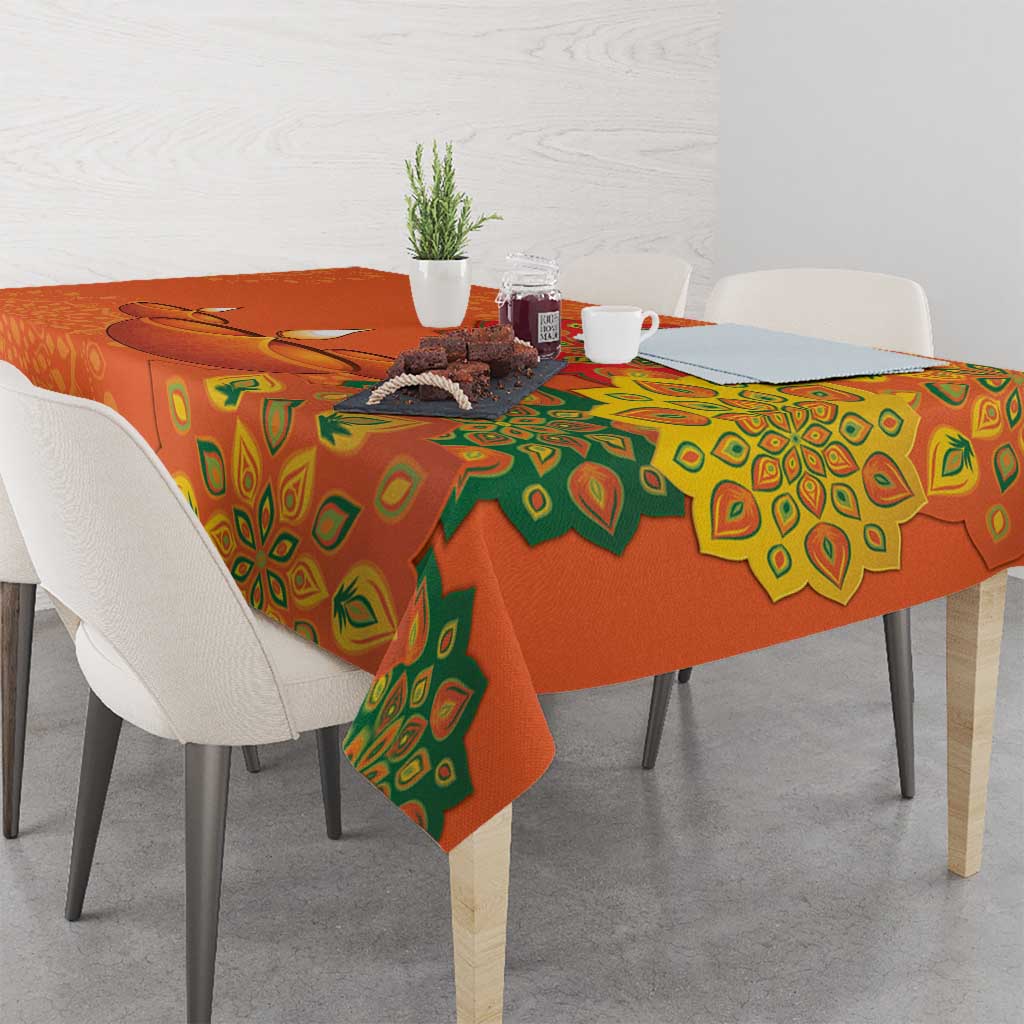Happy Diwali India Tablecloth With Rangoli Patterns - Wonder Print Shop
