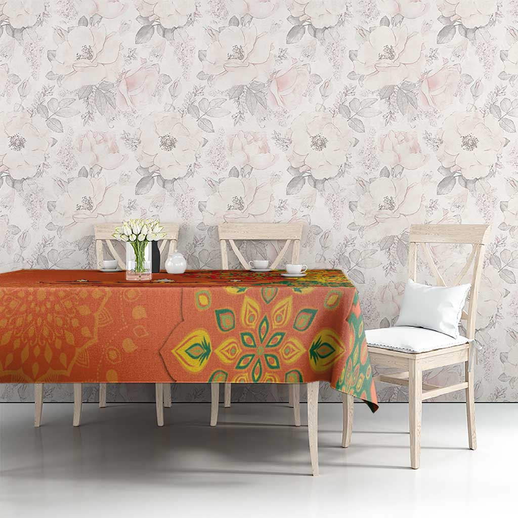 Happy Diwali India Tablecloth With Rangoli Patterns - Wonder Print Shop
