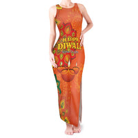 Happy Diwali India Tank Maxi Dress With Rangoli Patterns - Wonder Print Shop