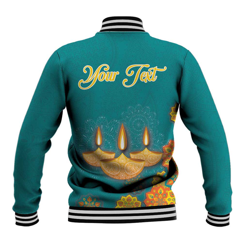 Personalized India Diwali Baseball Jacket Festival Of Light With Diya - Wonder Print Shop