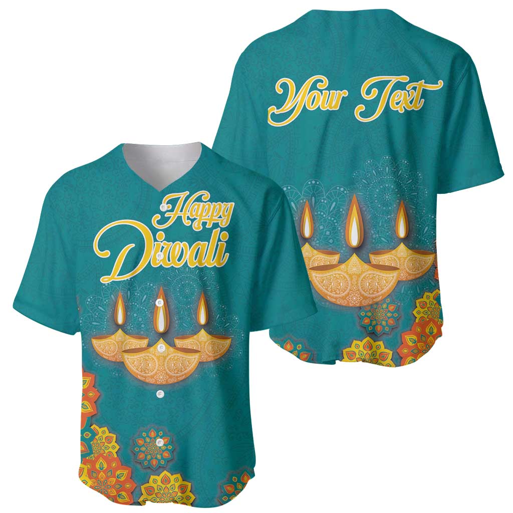 Personalized India Diwali Baseball Jersey Festival Of Light With Diya - Wonder Print Shop