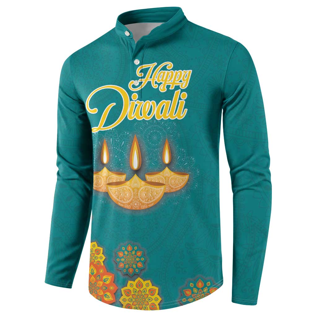 Personalized India Diwali Button Sweatshirt Festival Of Light With Diya - Wonder Print Shop