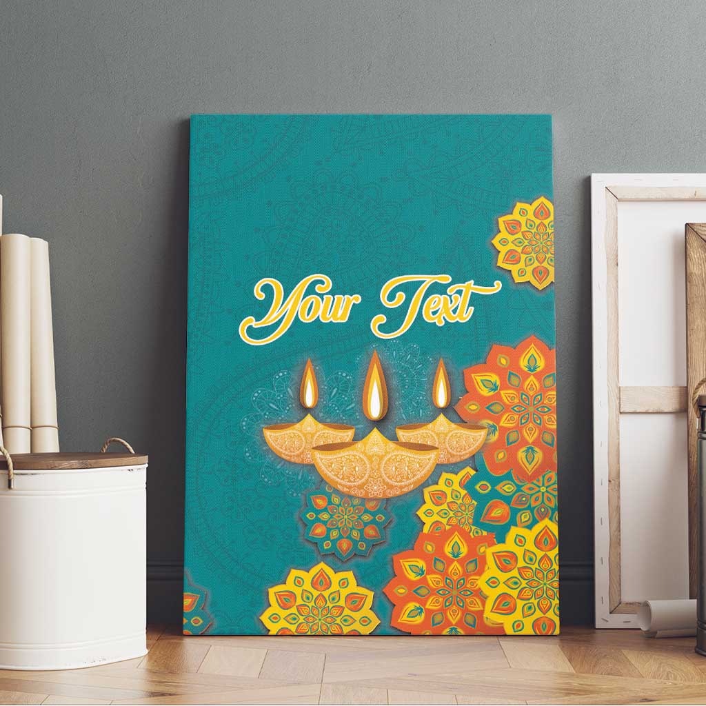 Personalized India Diwali Canvas Wall Art Festival Of Light With Diya - Wonder Print Shop