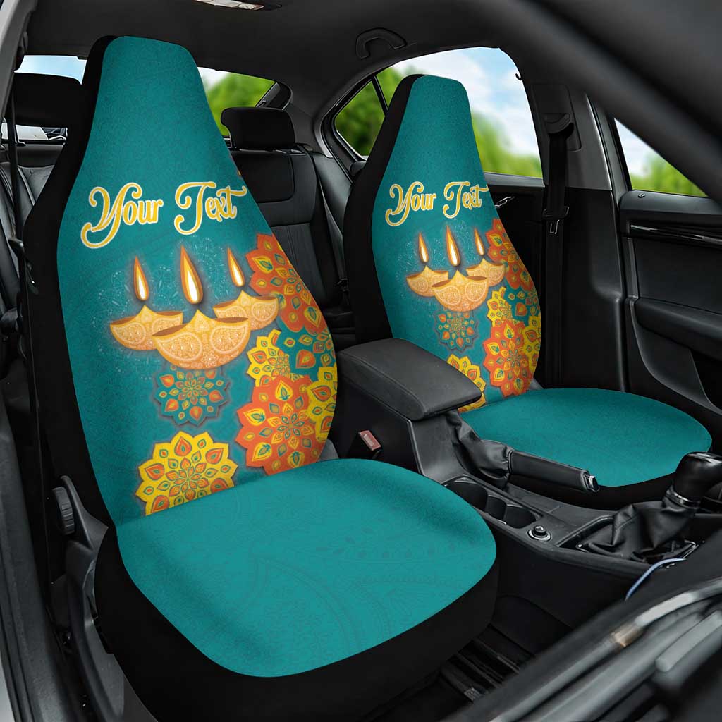 Personalized India Diwali Car Seat Cover Festival Of Light With Diya - Wonder Print Shop