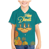 Personalized India Diwali Family Matching Mermaid Dress and Hawaiian Shirt Festival Of Light With Diya - Wonder Print Shop