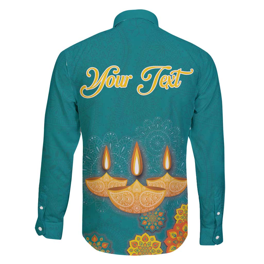 Personalized India Diwali Family Matching Off Shoulder Maxi Dress and Hawaiian Shirt Festival Of Light With Diya - Wonder Print Shop