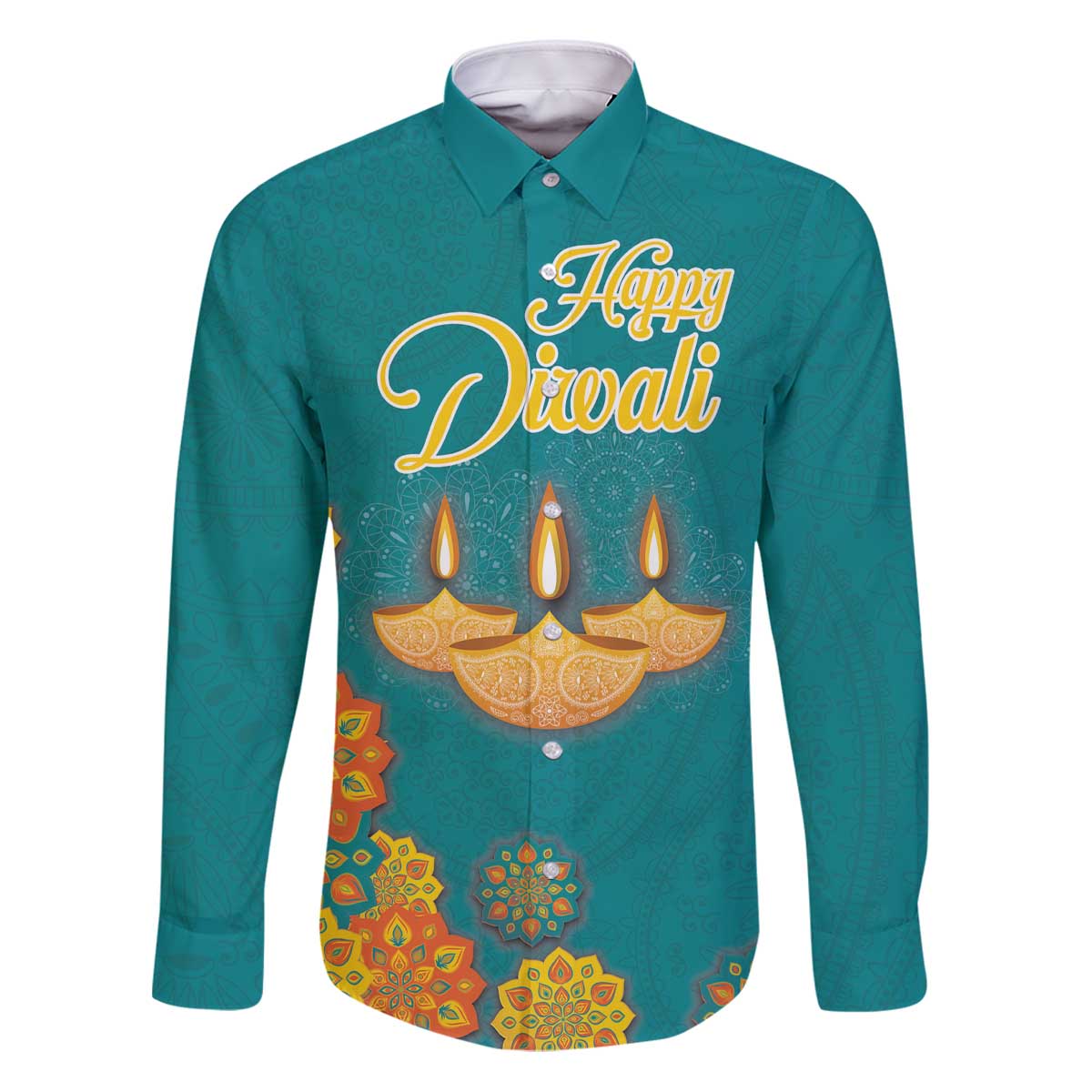 Personalized India Diwali Family Matching Puletasi and Hawaiian Shirt Festival Of Light With Diya - Wonder Print Shop
