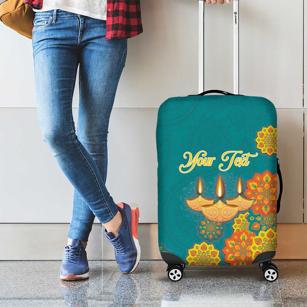Personalized India Diwali Luggage Cover Festival Of Light With Diya - Wonder Print Shop