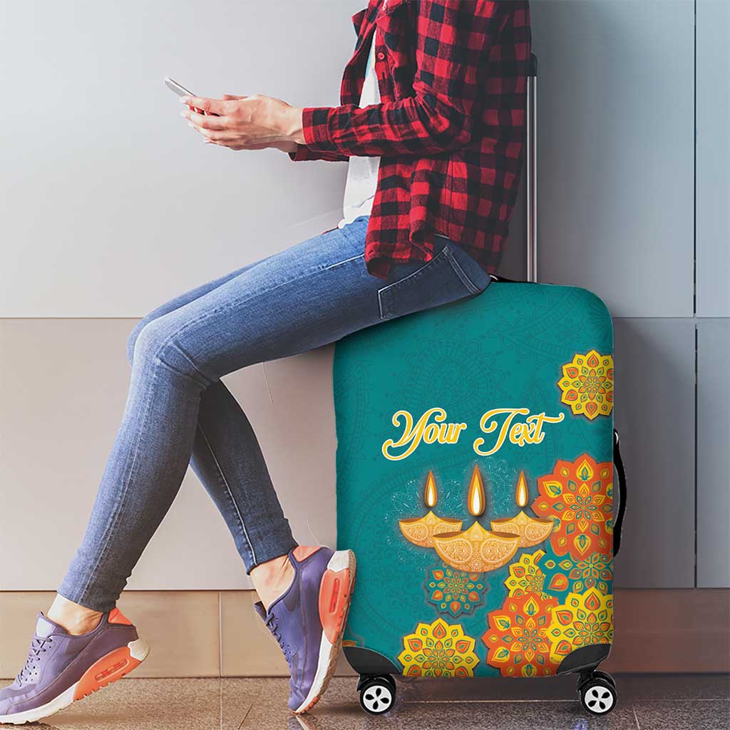 Personalized India Diwali Luggage Cover Festival Of Light With Diya - Wonder Print Shop
