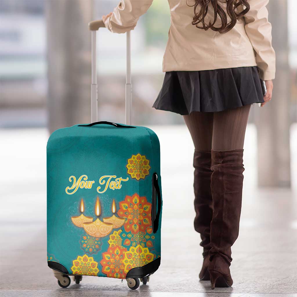 Personalized India Diwali Luggage Cover Festival Of Light With Diya - Wonder Print Shop