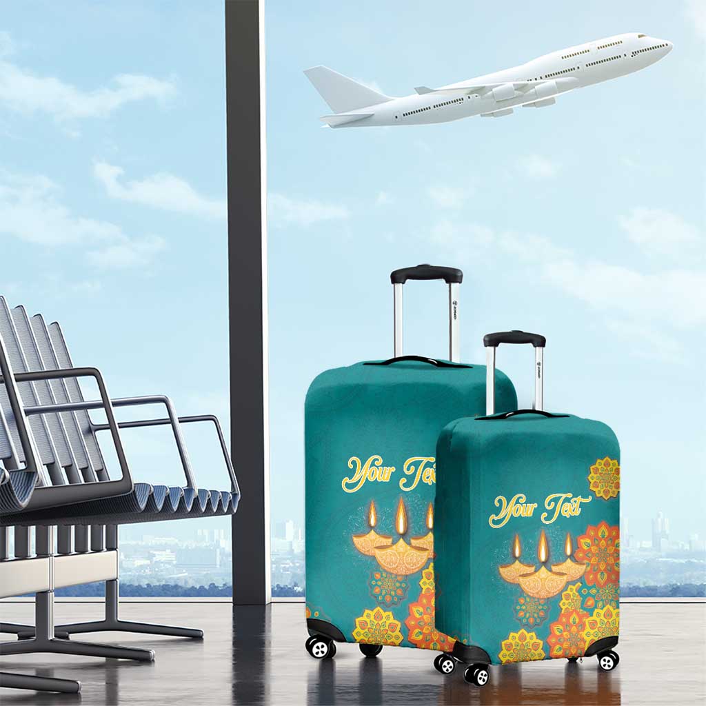 Personalized India Diwali Luggage Cover Festival Of Light With Diya - Wonder Print Shop