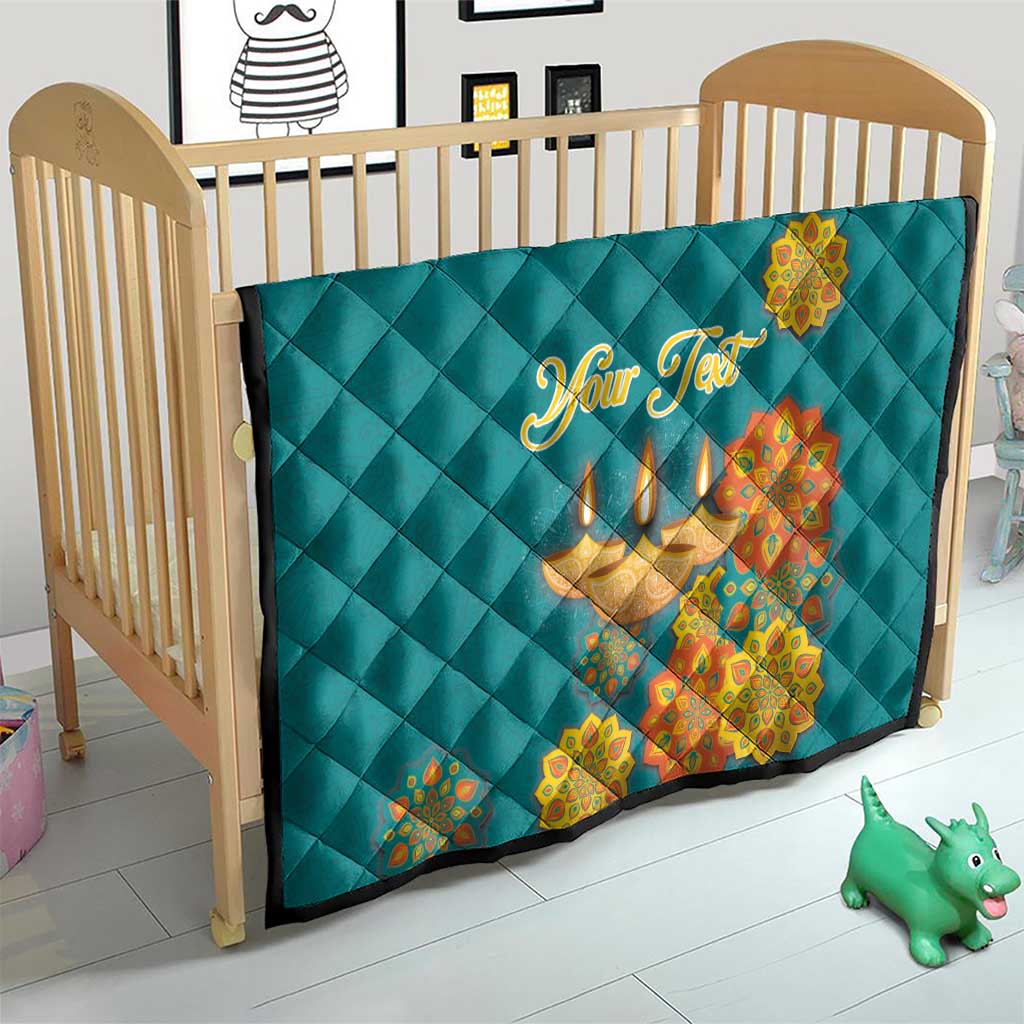 Personalized India Diwali Quilt Festival Of Light With Diya - Wonder Print Shop
