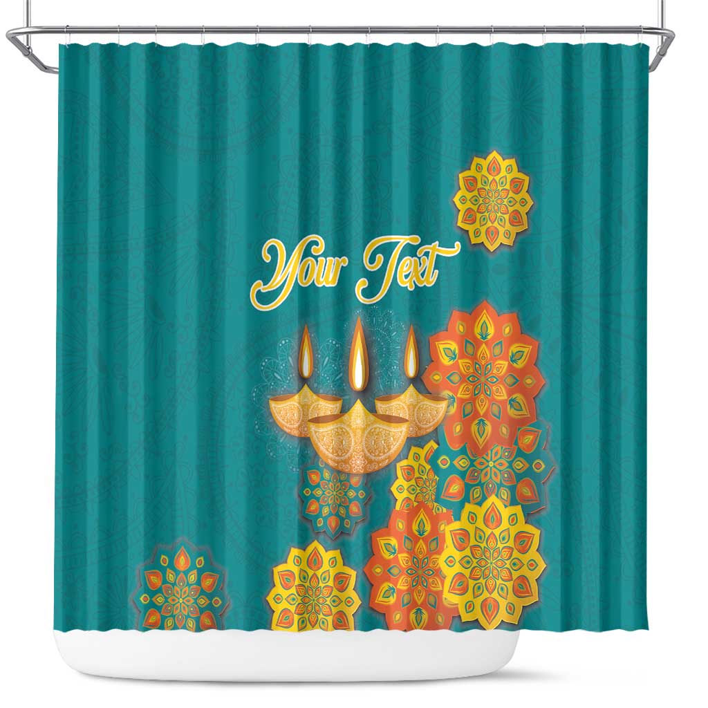 Personalized India Diwali Shower Curtain Festival Of Light With Diya