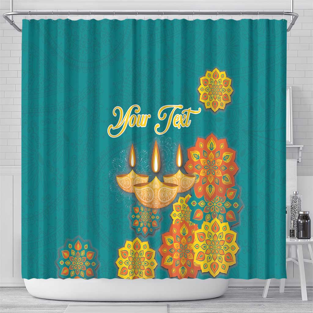 Personalized India Diwali Shower Curtain Festival Of Light With Diya